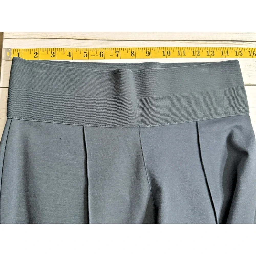 DG2 By Diane Gilman Wide Elastic Waist Flare Knit Pants Leggings Sz Sm Blue/Gray - Picture 4 of 8
